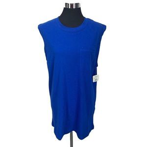 Open Trail Blue Men’s Size XL Muscle Style Pocket Tank Top